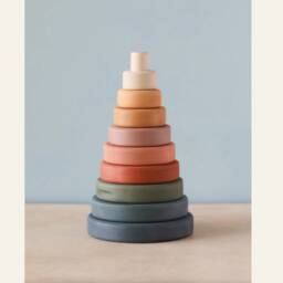 Wooden Ring Stacker Toy, Montessori Baby Gift - thumbnail 4