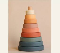 Wooden Ring Stacker Toy, Montessori Baby Gift