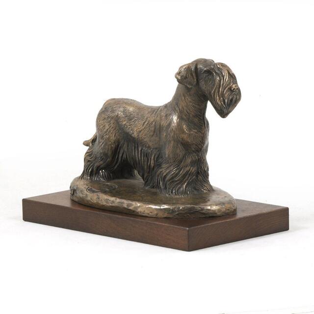 Cesky Terrier, Dog Wooden Base Statue, Limited Edition, Artdog - image 1