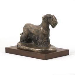 Cesky Terrier, Dog Wooden Base Statue, Limited Edition, Artdog