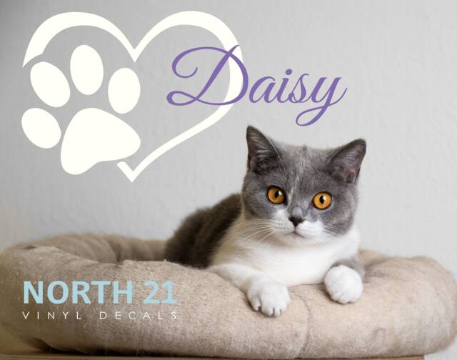 Pet Wall Decal - Dog Name Decor Decals For Pets For Gift Dogs Cats - image 1
