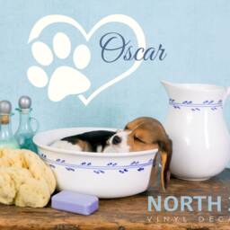 Pet Wall Decal - Dog Name Decor Decals For Pets For Gift Dogs Cats - thumbnail 3