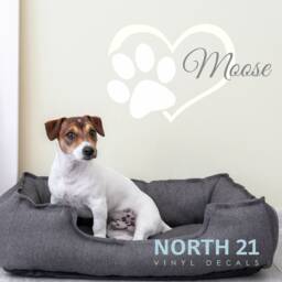 Pet Wall Decal - Dog Name Decor Decals For Pets For Gift Dogs Cats - thumbnail 2