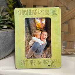 First Father's Day Picture Frame, Personalized Dad Gift, Gift From Son, Custom Photo Frame For Dad, New Keepsake - thumbnail 4
