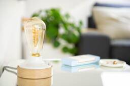 Table Lamp - Porcelain Oak Wood Textile Cable Eu/Us/Uk Plug E27 E26 Bedside Sideboard Electric Candle No. 4
