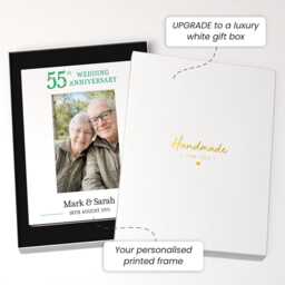 Personalised 55Th Anniversary Gifts - Emerald Wedding Photo Frame - thumbnail 2