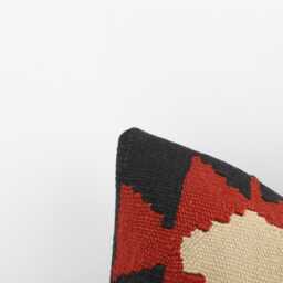 Handmade Turkish Kilim Pillow 12x20 Wool Cushion Cover - thumbnail 3