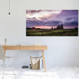 Evening Light Whitby Abbey Panoramic , United Kingdom , Home D??cor, Mounted Canvas Wall Art Print - thumbnail 3
