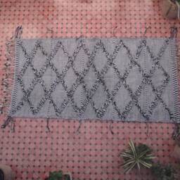 Carpet Zanafi Authentique Hanbel 100% Wool Kilim Handmade Moroccan Berber - thumbnail 2
