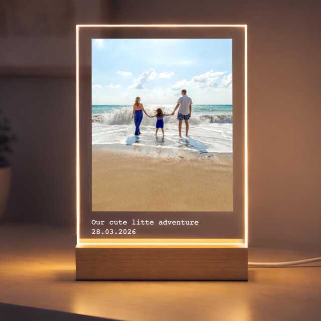 Personalised Led Photo Frame Night Light - Custom Picture Gift For Mum, Dad, Anniversary, Wedding, Birthday Keepsake - image 1