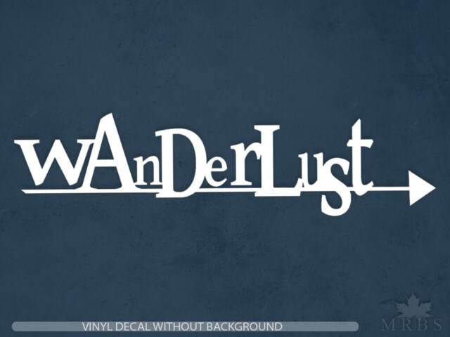 Camping Decal - Wanderlust Camper Decal Sticker Trailer Travel Vinyl Sticker & Wall Decals - image 1