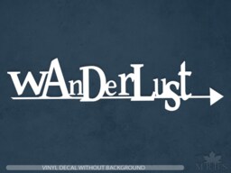 Camping Decal - Wanderlust Camper Decal Sticker Trailer Travel Vinyl Sticker & Wall Decals - thumbnail 1