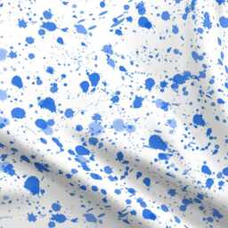 Abstract Sheets - Splat in Cobalt Blue By Danika_Herrick Ink Splatter Dots Nautical Cotton Sateen Sheet Set Bedding Spoonflower - thumbnail 4