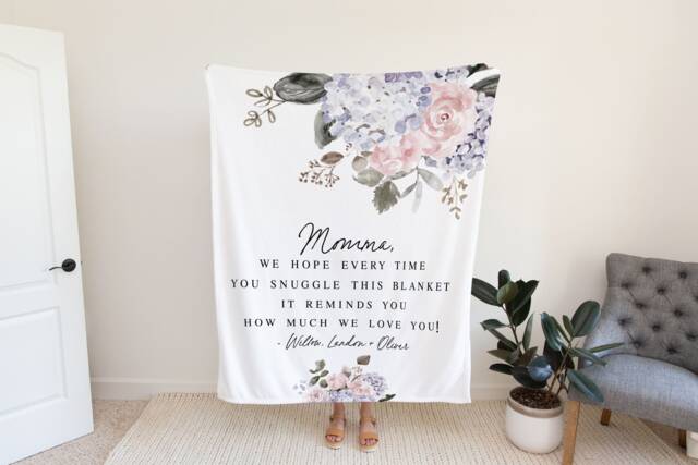 Christmas Gift For Her, Nana Present, Grandma Quote Blanket, From Kids Wife, Grandparent - image 1