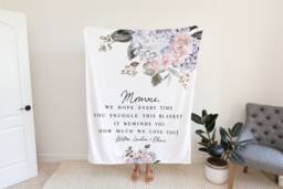 Christmas Gift For Her, Nana Present, Grandma Quote Blanket, From Kids Wife, Grandparent - thumbnail 1