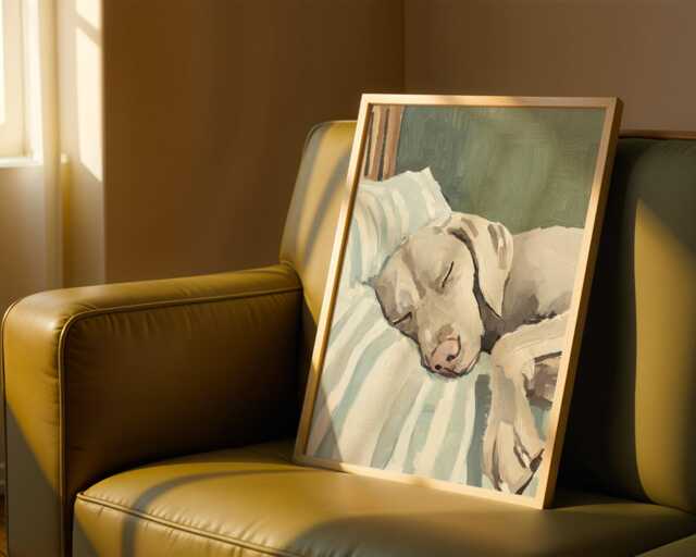 Weimaraner Wall Art Print - Elegant Grey Poster, Dog Lover Gift, Minimal Pet Decor For Neutral Modern Homes - image 1