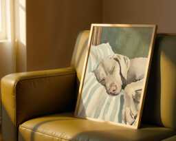 Weimaraner Wall Art Print - Elegant Grey Poster, Dog Lover Gift, Minimal Pet Decor For Neutral Modern Homes - thumbnail 1