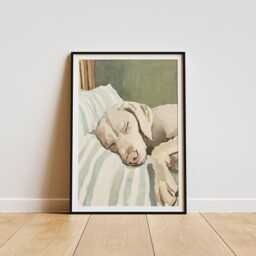 Weimaraner Wall Art Print - Elegant Grey Poster, Dog Lover Gift, Minimal Pet Decor For Neutral Modern Homes - thumbnail 3