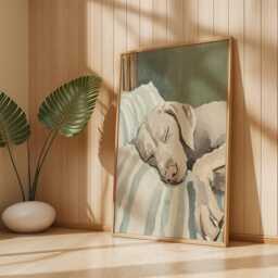 Weimaraner Wall Art Print - Elegant Grey Poster, Dog Lover Gift, Minimal Pet Decor For Neutral Modern Homes - thumbnail 2