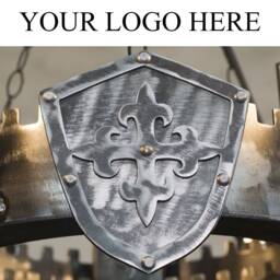 Wrough Iron Chandelier Lighting. Medieval Gothic Style Ceiling Light - thumbnail 2