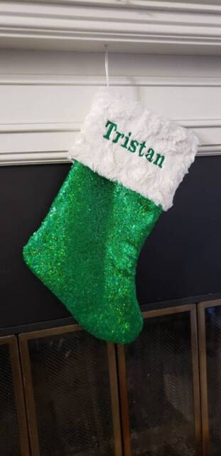 Christmas Sale Free Monogrammingshimmery Midnight Blue Navy Many Colors Sequin Christmas Stocking With Personalization/Free Shipping - image 1