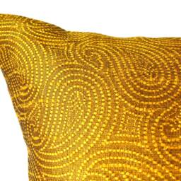 Mustard Pillow Cover 18x18, Ochre Yellow Cushion 16x16, Paisley Throw Yellow, Sofa 20x20, Couch Case - thumbnail 3