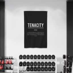 Tenacity Definition Flag Motivational Gym Decor, Office Wall Art, Inspirational Banner, Persistence Quote, Determination Gift, Success Decor - thumbnail 3