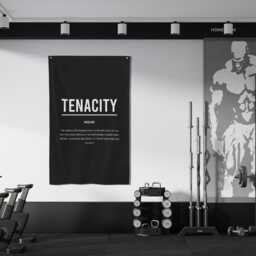 Tenacity Definition Flag Motivational Gym Decor, Office Wall Art, Inspirational Banner, Persistence Quote, Determination Gift, Success Decor - thumbnail 2