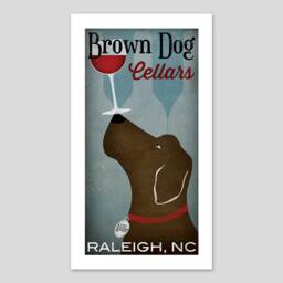 Custom Personalized Black Brown Yellow Dog Labrador Cellars Vineyard Wine Company Graphic Art Print Signed - thumbnail 2