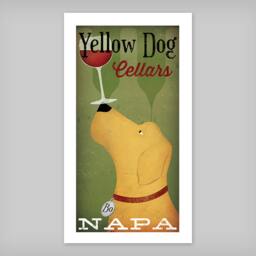 Custom Personalized Black Brown Yellow Dog Labrador Cellars Vineyard Wine Company Graphic Art Print Signed - thumbnail 3