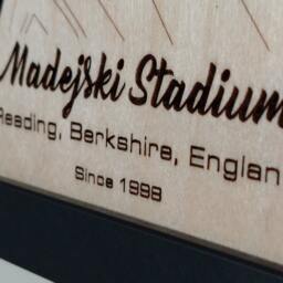 Madejski Stadium Wall Art Laser Engraved Wood, Reading Fc Gift - thumbnail 3