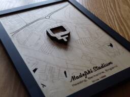 Madejski Stadium Wall Art Laser Engraved Wood, Reading Fc Gift - thumbnail 1