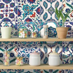 Kitchen Wall Decor, Vinyl Floor Tiles, Tile Decal, Stickers, Mosaic Art, Bathroom Pack Of 24 - Skuatt - thumbnail 1