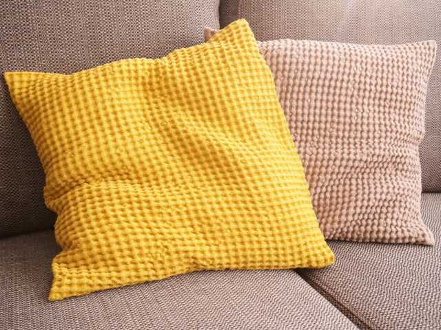 Waffle Linen Throw Pillow Cover. Decorative Pillow. Linen Case. Pillow - image 1