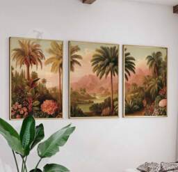 Henri Rousseau Jungle Poster Set, Vintage Tropical Wall Art Set Of 3, Boho Botanical Prints, Exotic Landscape Art, Decor - thumbnail 1