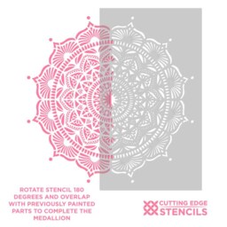 Mystery Mandala Wall Stencil - Mandala Wall Stencil Large For Painting On Wood Better Than Decals - thumbnail 4