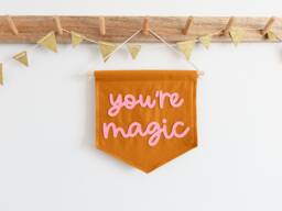 You're Magic Mini Felt Banner Nursery Wall Decor Kids Room Flag - thumbnail 1