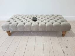 Handmade Pouffee Table Chesterfield Design Footstool Coffee - thumbnail 1