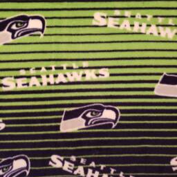 "Fleece Blanket - Seattle Seahawks Linear No-Sew Blanket 58"" X 72" - thumbnail 3