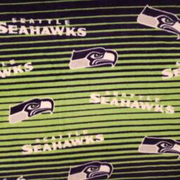 "Fleece Blanket - Seattle Seahawks Linear No-Sew Blanket 58"" X 72" - thumbnail 2
