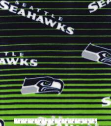 "Fleece Blanket - Seattle Seahawks Linear No-Sew Blanket 58"" X 72" - thumbnail 1