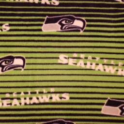 "Fleece Blanket - Seattle Seahawks Linear No-Sew Blanket 58"" X 72" - thumbnail 4