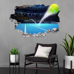 Tennis Ball Court Wall Decal Sticker Mural Print Art Home Office Bedroom Decor Sports Cv2 - thumbnail 1