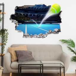 Tennis Ball Court Wall Decal Sticker Mural Print Art Home Office Bedroom Decor Sports Cv2 - thumbnail 2
