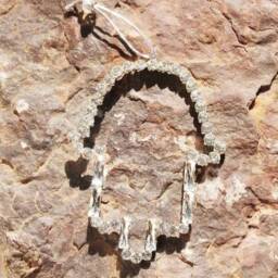 Crystal Hamsa Wall Hanging Silver Plated Jewish Home Decor - thumbnail 2