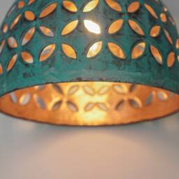Patina Copper Lampshade Only - Oxidized Industrial Lighting Kitchen Island Light Art Deco Lamp - thumbnail 3