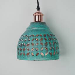 Patina Copper Lampshade Only - Oxidized Industrial Lighting Kitchen Island Light Art Deco Lamp - thumbnail 4