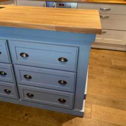 Oak Top Kitchen Island, Custom Farrow & Ball Color - thumbnail 2
