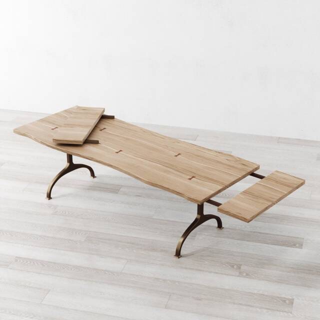 Nord Extendable Live Edge Natural Oak Dining Table - image 1