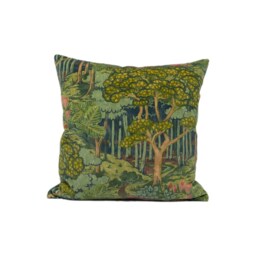 Gp & J Baker - Ruskin Velvet Emerald Charming Woodland Print Plush Cushion Cover Handmade Throw Pillow Designer Home D??cor - thumbnail 2